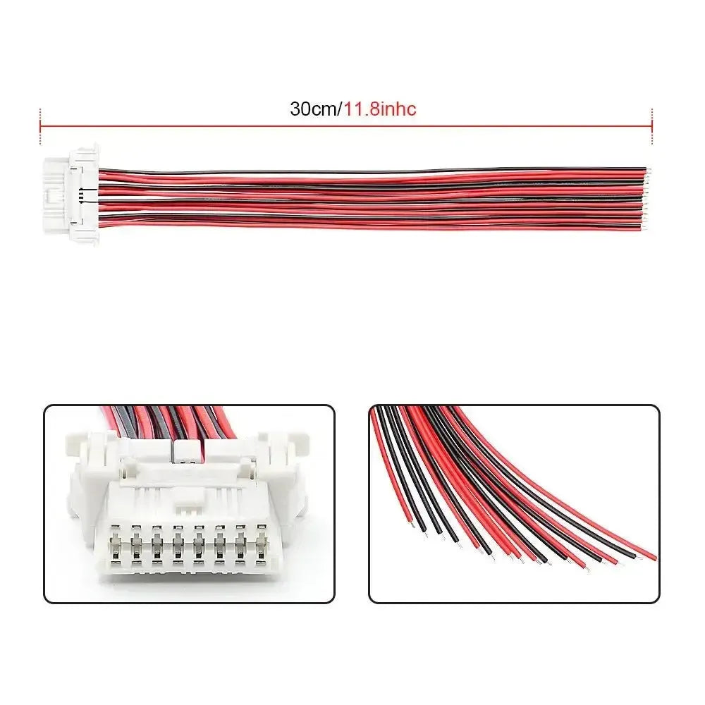 Honda 16-pinowa port OBD2 (gniazdo) z 16 otwartymi końcówkami kabli – 30 cm