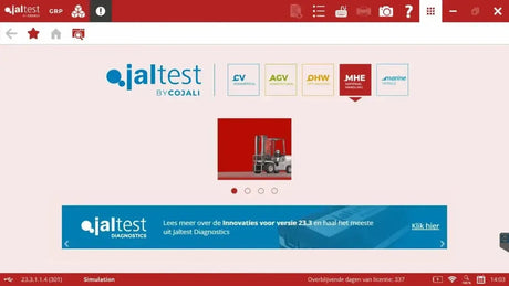 Jaltest MHE (Material Handling Equipment) Tester diagnostyczny