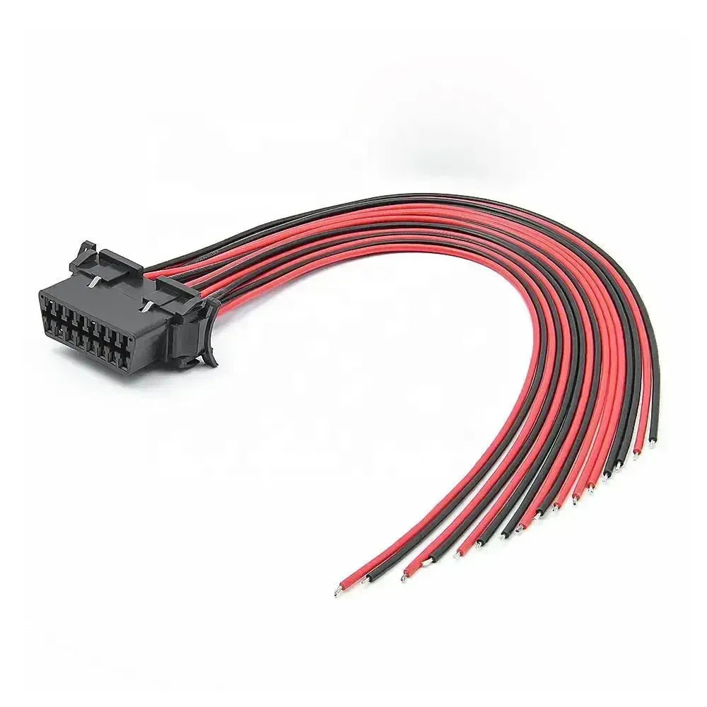 Kia/Hyundai 16-pinowa złącze OBD2 (gniazdo) z 16 otwartymi końcówkami kabli – 30 cm