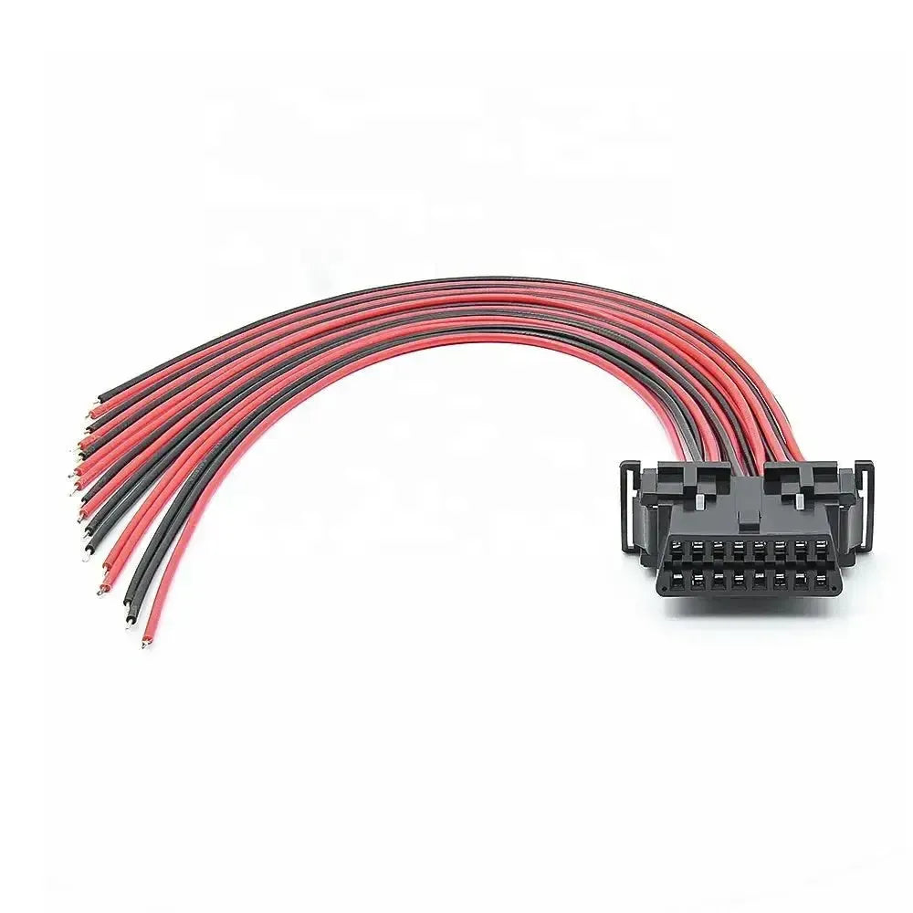 Kia/Hyundai 16-pinowa złącze OBD2 (gniazdo) z 16 otwartymi końcówkami kabli – 30 cm