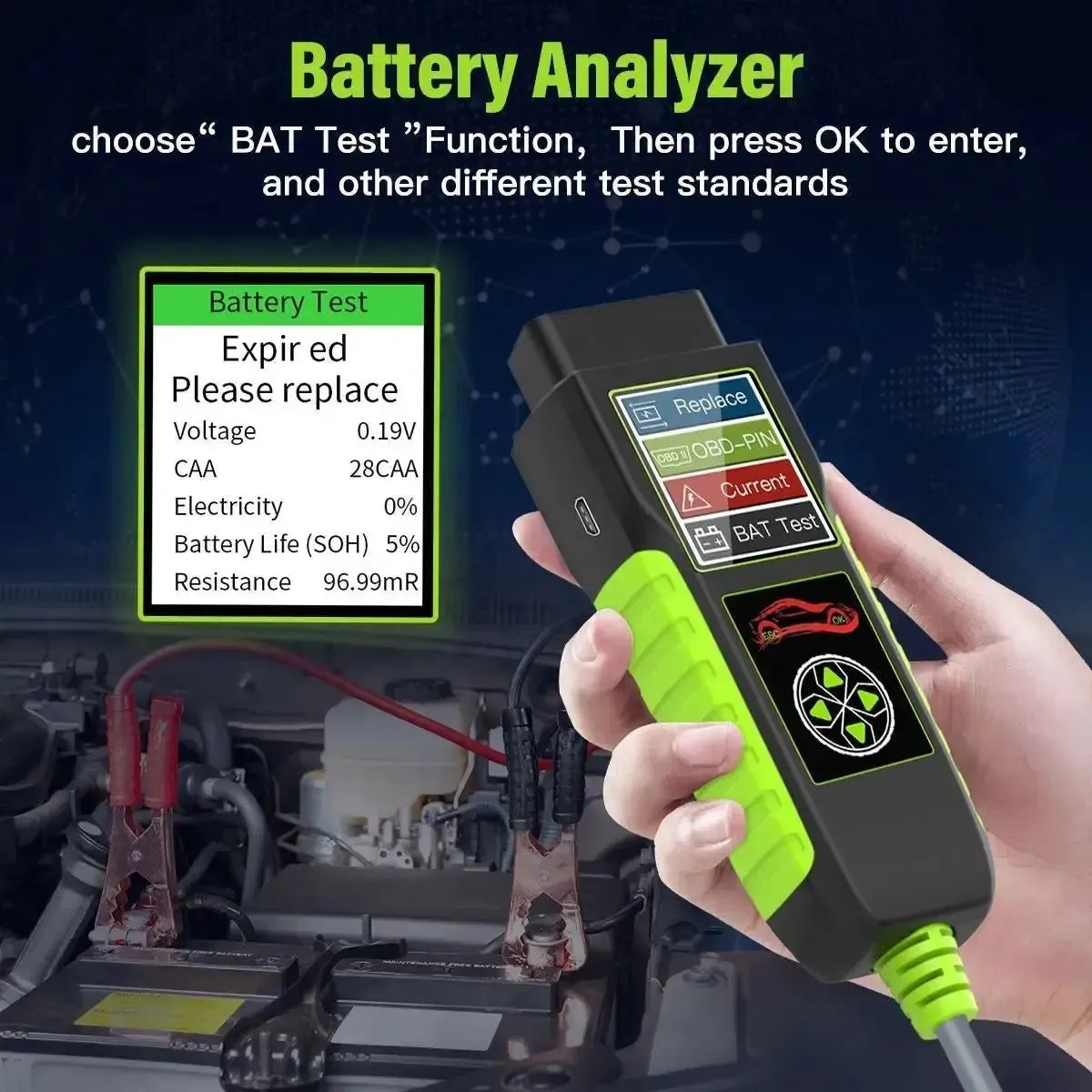 TopDiag BT400 wielofunkcyjny | Tester akumulatora