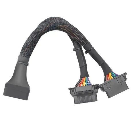 Uniwersalny 16-pinowy nylonowy kabel przedłużający i rozdzielający OBD2 2-częściowy (30 cm)