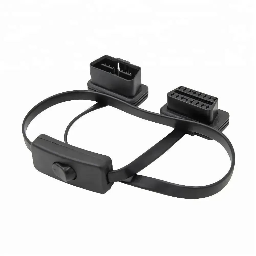 Uniwersalny (A0055) | 16-pinowa płaska przedłużka OBD2 z przełącznikiem (60 cm) | Interfejs