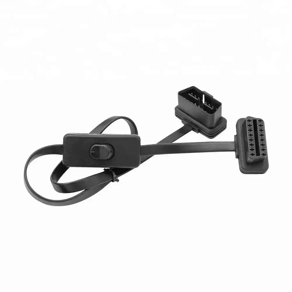 Uniwersalny (A0055) | 16-pinowa płaska przedłużka OBD2 z przełącznikiem (60 cm) | Interfejs