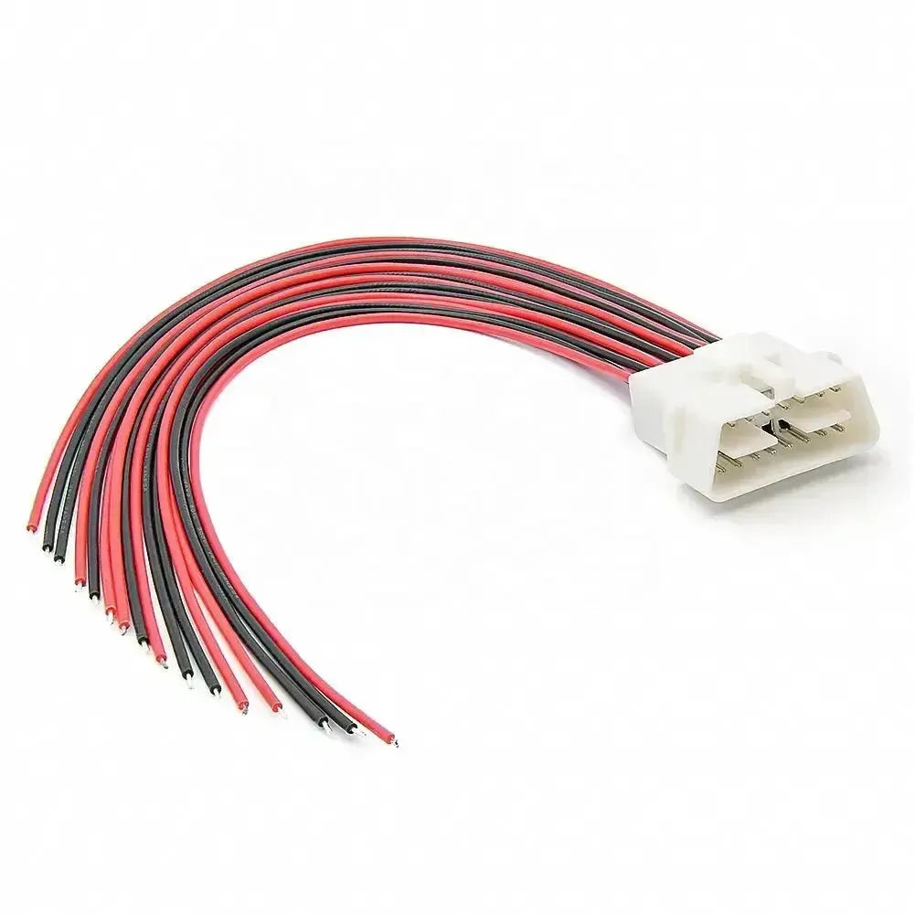 Uniwersalna 16-pinowa wtyczka OBD2 (męska) z 16 otwartymi końcówkami kabli – 30 cm