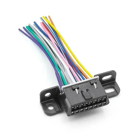 Uniwersalny 16-pinowy port OBD2 (gniazdo żeńskie) z 16 otwartymi końcówkami kabli - 10 cm
