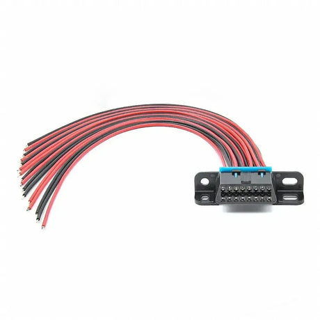 Uniwersalny 16-pinowy port OBD2 (gniazdo żeńskie) z 16 otwartymi końcówkami kabli - 30 cm