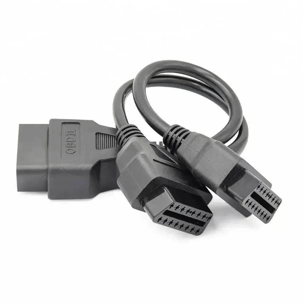 Uniwersalny 16-pinowy przedłużacz rozdzielacz OBD2 2-częściowy (30 cm)