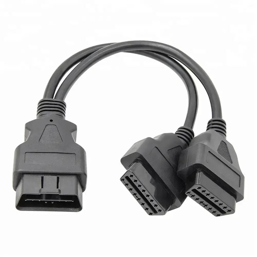 Uniwersalny 16-pinowy przedłużacz rozdzielacz OBD2 2-częściowy (30 cm)