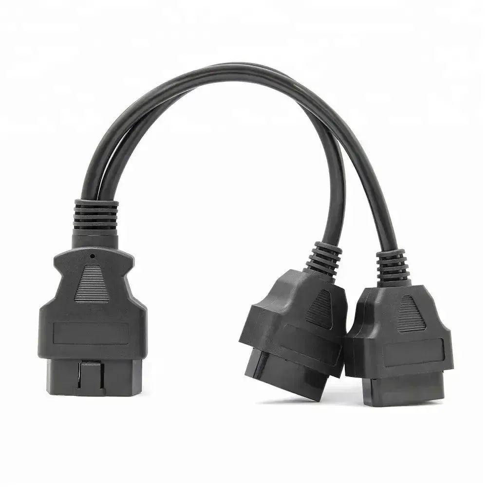 Uniwersalny 16-pinowy przedłużacz rozdzielacz OBD2 2-częściowy (30 cm)