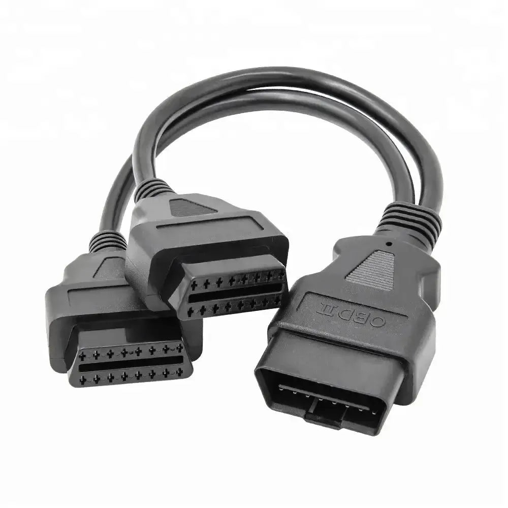 Uniwersalny 16-pinowy przedłużacz rozdzielacz OBD2 2-częściowy (30 cm)