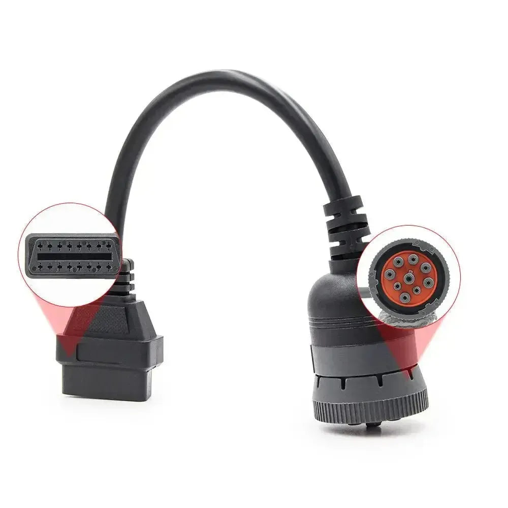 Uniwersalny 9-pinowy J1939 do 16-pinowego OBD2 Kabel adapter – Pojazd użytkowy i roboczy