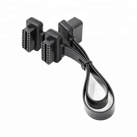 Uniwersalny pełny 16-pinowy płaski przedłużacz i rozdzielacz OBD2 2-częściowy (30 cm)