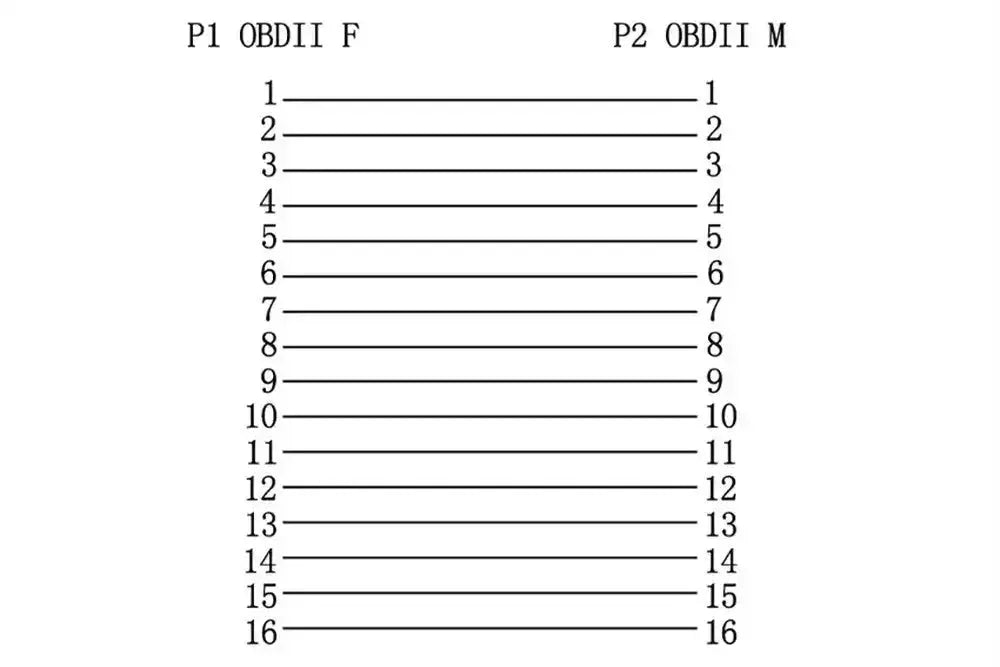 Uniwersalny (A0056) | 16-pinowa przedłużka OBD2 (60 cm) | Interfejs