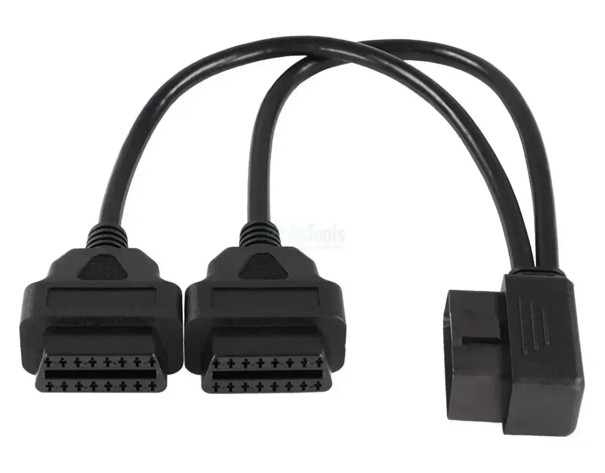 Uniwersalny płaski 16-pinowy przedłużacz i rozdzielacz OBD2 2-częściowy 30 cm