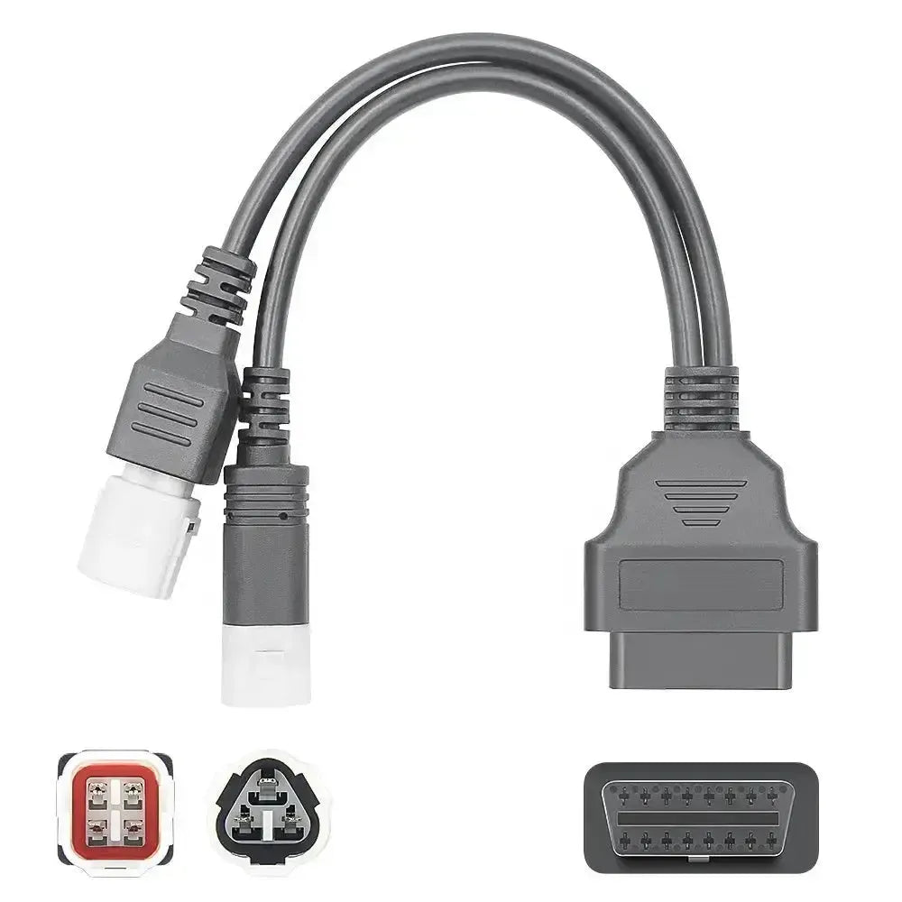 Yamaha 3+4-pinowy na 16-pinowy kabel przejściowy OBD2 – Motocykl